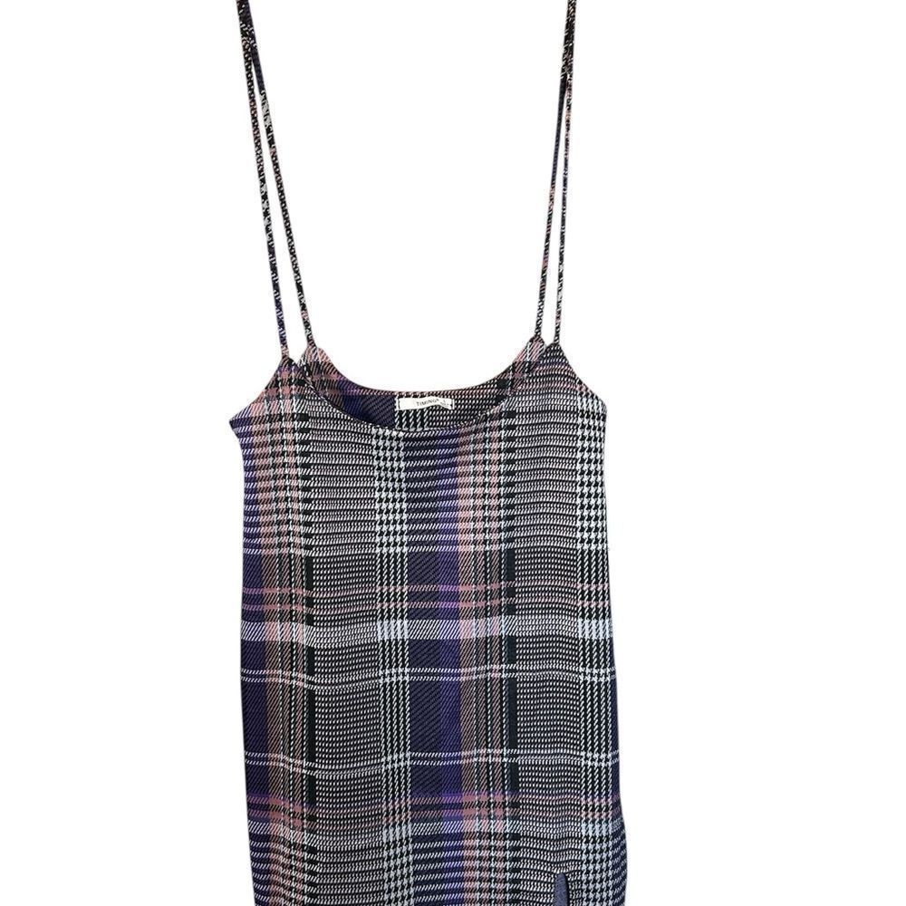 Timing Plaid Suspender Mini Dress Houndstooth New